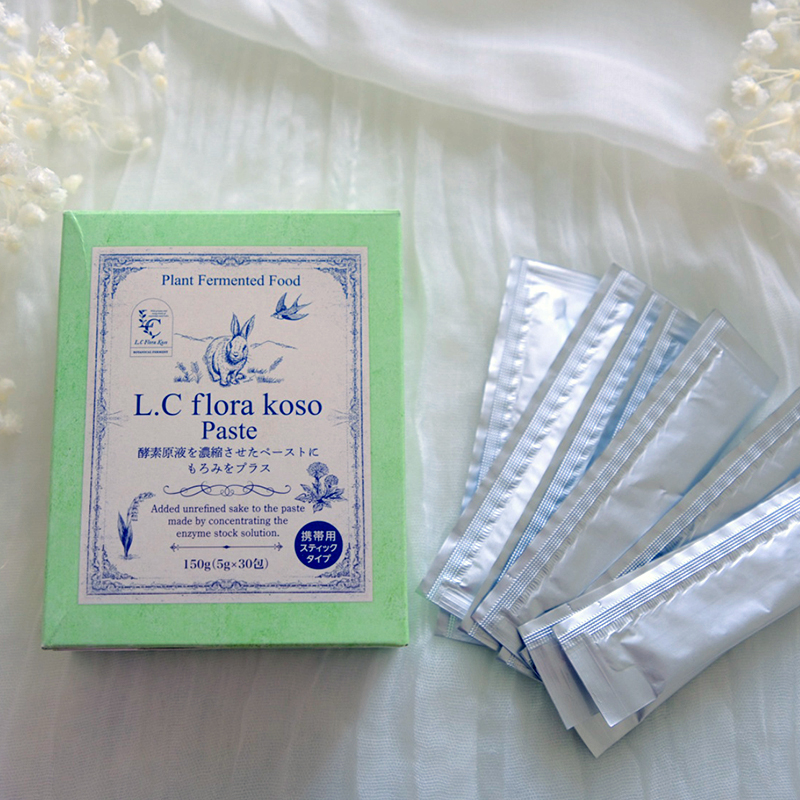 写真:L.C flora koso Paste 酵素原液濃縮ペースト 携帯スティックタイプ 150g(5gx30包)